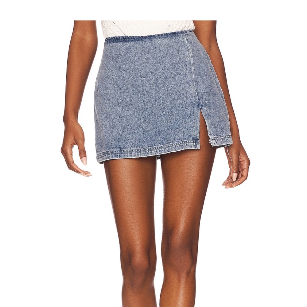 Amanda Uprichard Dale Skort in Caspian Denim